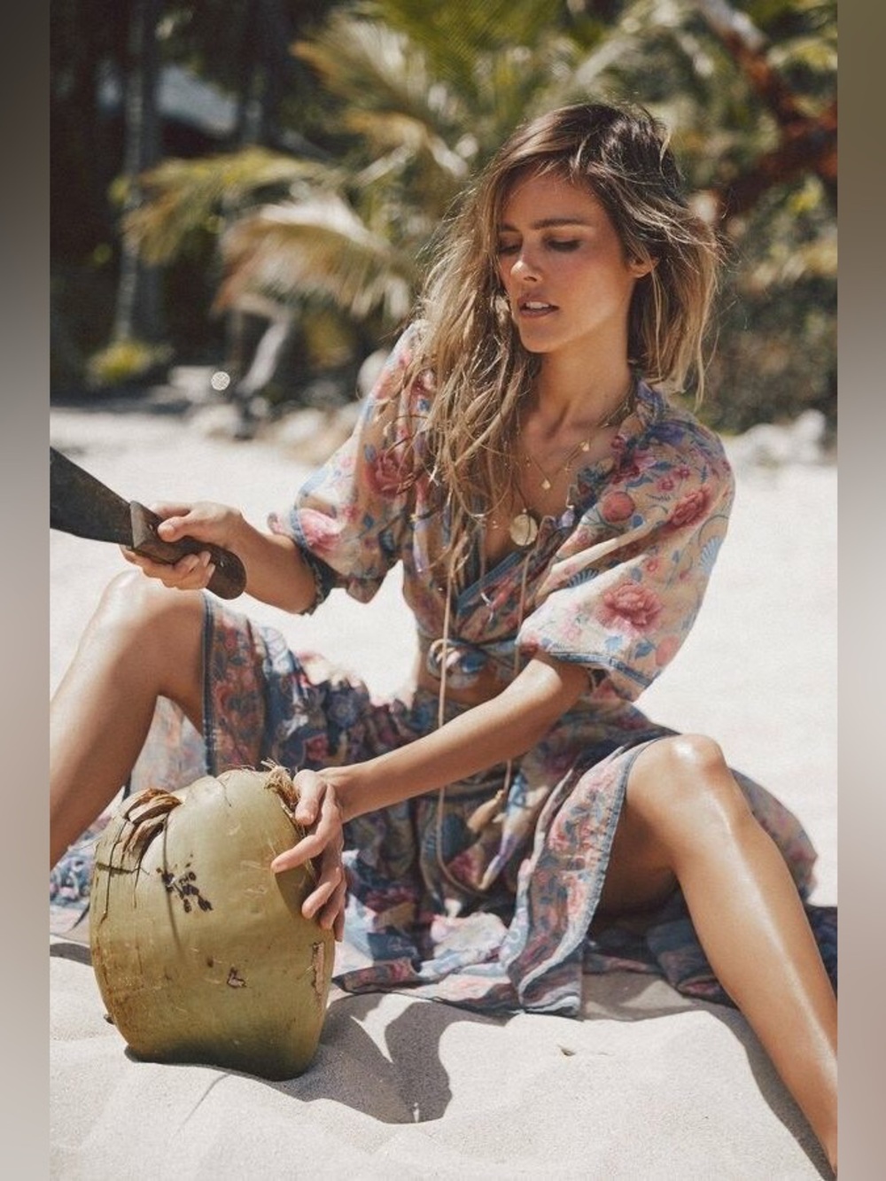 Spell & The Gypsy Collective $149 🐚 Seashell Short Sleeve Blouse Opal 🌊 Size XXS